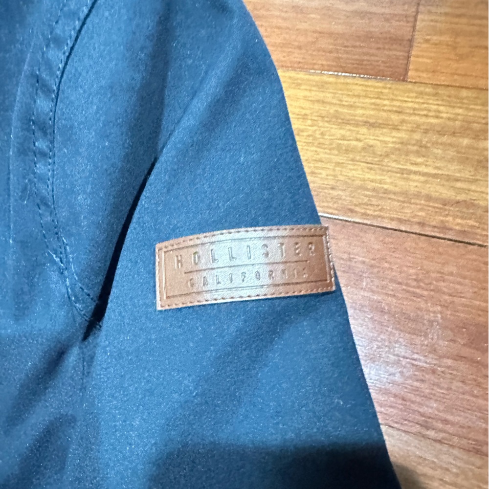 Hollister Heritage Sherpa Lined Parka Coat blue size XS - Picture 7 of 15